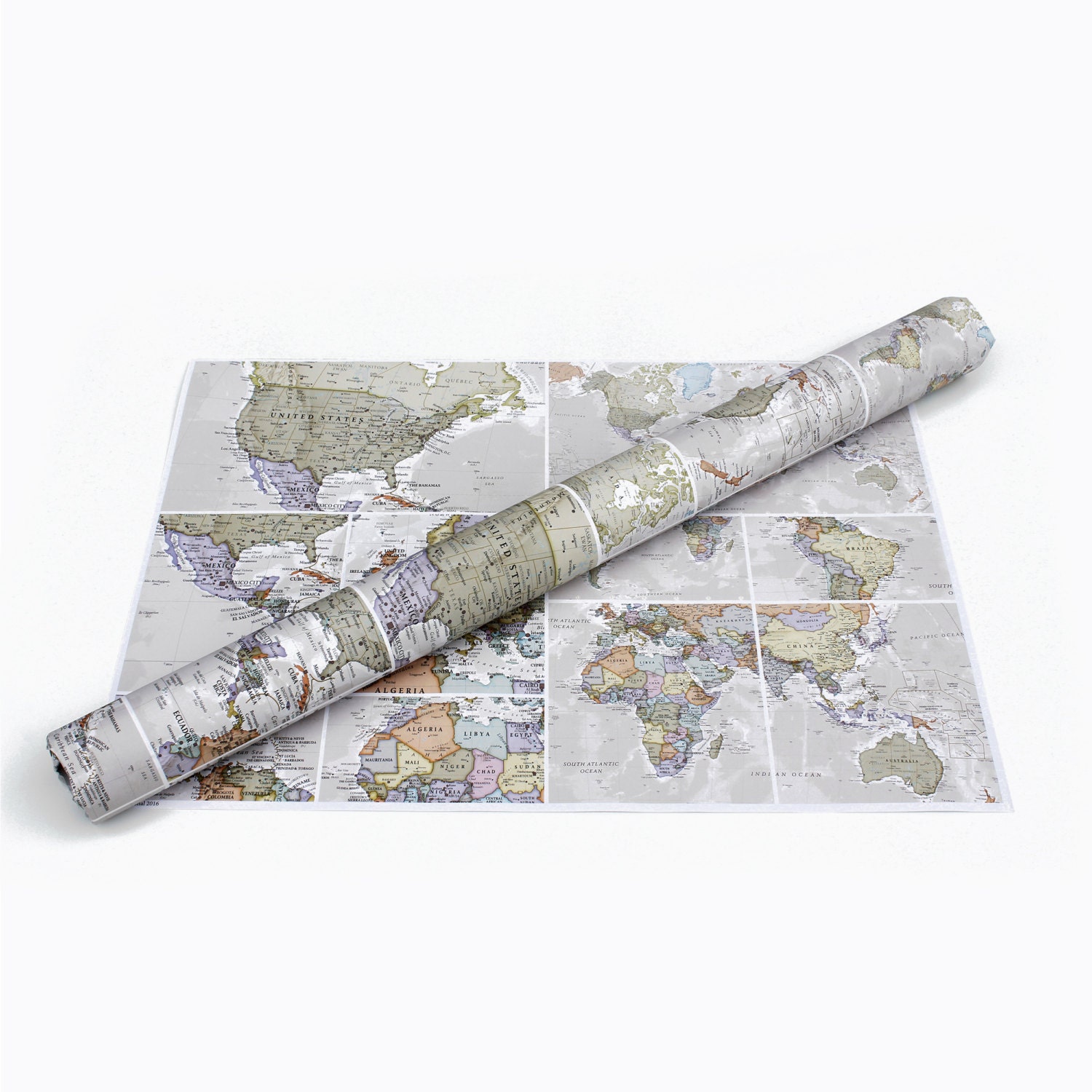 Senator Direct Laptop World Map Wrapping Paper klassiek kaart papier reizen - Etsy België