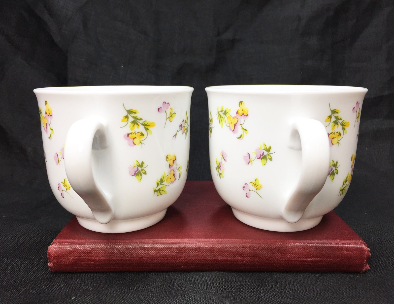 Vintage Martha Stewart Everyday Pair of Milk Glass Tea Cups Etsy