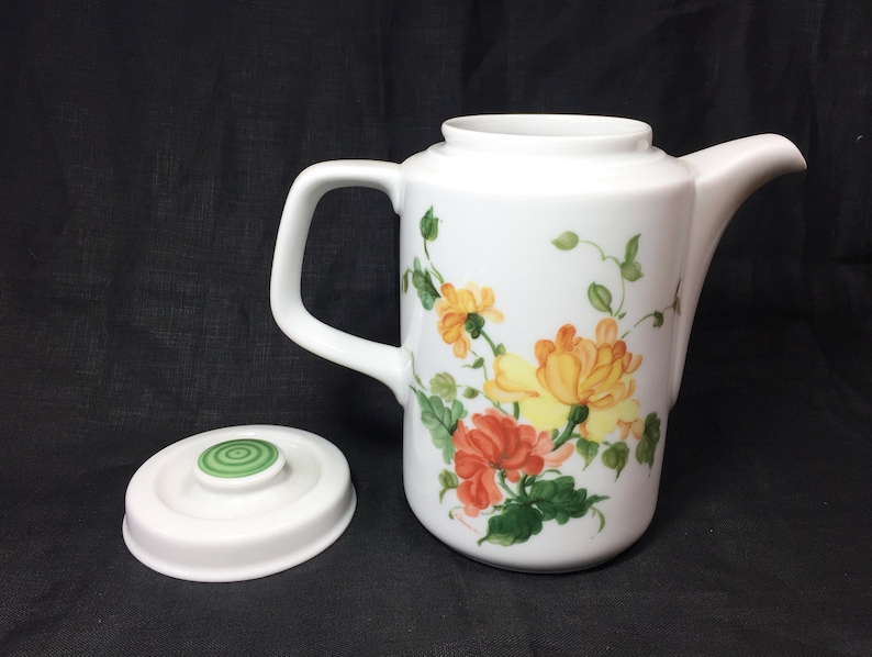 Vintage AK Kaiser Porcelain Teapot Lauriane Golden Crown West Etsy