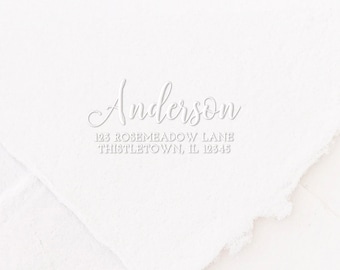 Return Address Embossing Seal, Gifts for Couples, Address Embossing Stamp, Housewarming Gift, Return Address Embosser Stamp (EADDR250)
