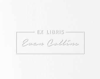 Ex Libris Embosser Stamp, Custom Book Embosser, Personalized Book Embosser, Gifts for Him, Library Embosser, Book Lover Gifts EBOOK230