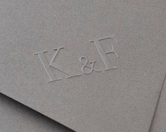 Initials Embosser, Wedding Embosser, Personalised Gifts, Embossing Stamp, Embosser, Invitation Embosser, Gifts for Couples (EMONO131)