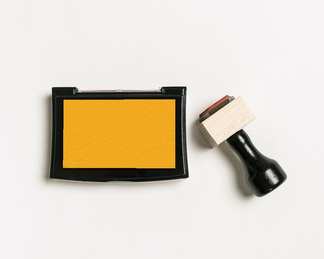 Yellow Ink Pad, Yellow Ink Stamp Pad, Nontoxic Ink Pad Stamp, Watersoluble Ink Pad, Stamp Ink