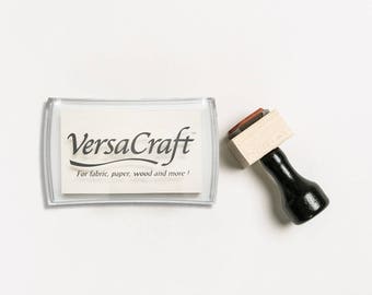 Versacraft Ink Pad, Fabric Stamp Pad, Fabric Ink Pad, Waterproof Ink Pad, White Washable Ink Pad, Versacraft Stamp Pad, Wood Ink Pad (White)
