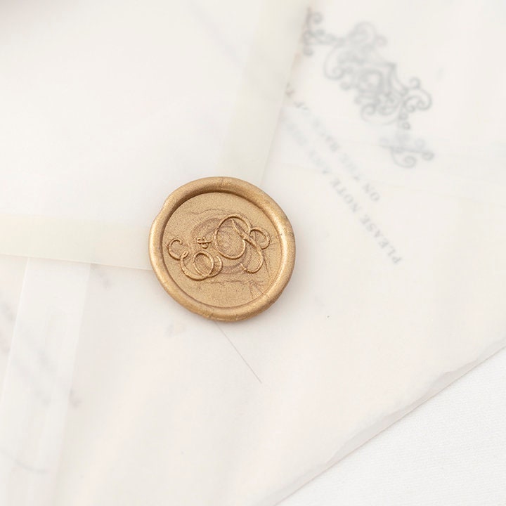 Custom monogram Wax Seal Stamp/ Custom Initials Wedding seal stamp/Wax –  DokkiDesign