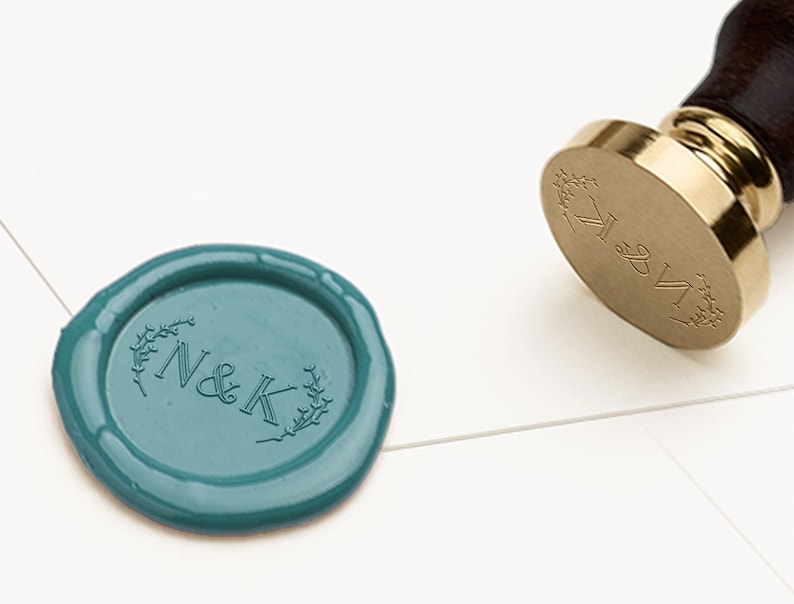 Monogram Wax Seal Stamp Initials Wax Stamp RSVP Envelope Seal Wedding Invitations Wax Seal Wedding Wax Seal Wedding Stamp WMONO102