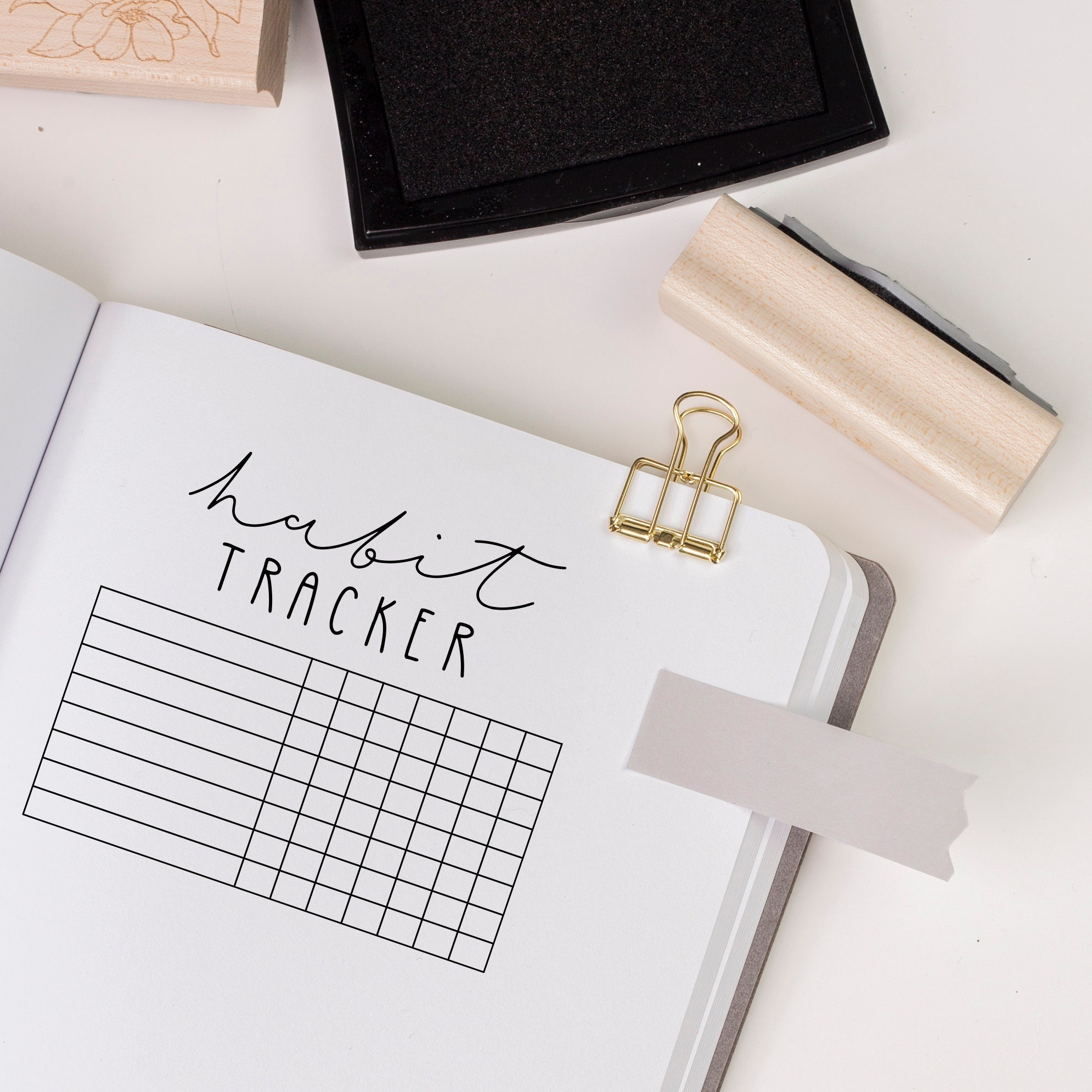 Habit Tracker Stamp : r/Journaling
