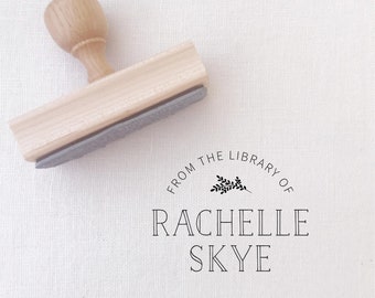 Gift for dad, From the Library of Rubber Stamp, Ex Libris Bookplate Stamp, Personalized Library Stamp, Book Rubber Stamp, EVERLY SBOOK109