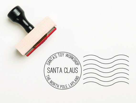 Santa Postal Stamp, Santa Stamp, Santa Mail Stamp, Santa Postal