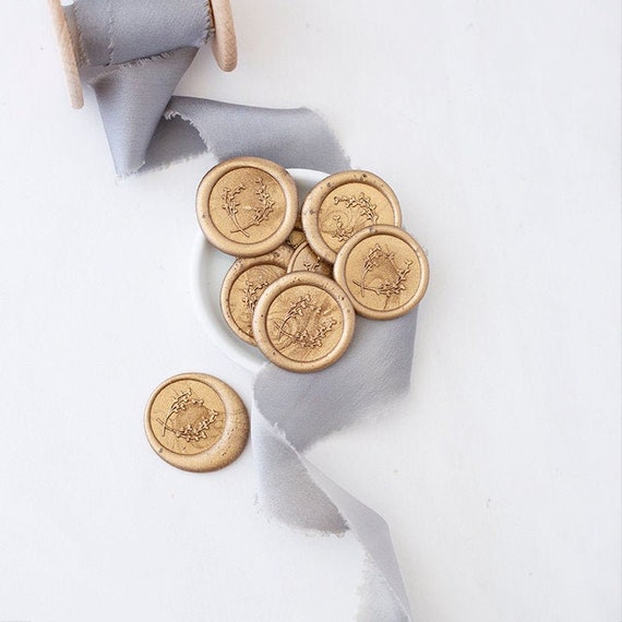 Wax seal stickers laurel wreath wedding envelope seals self adhesive