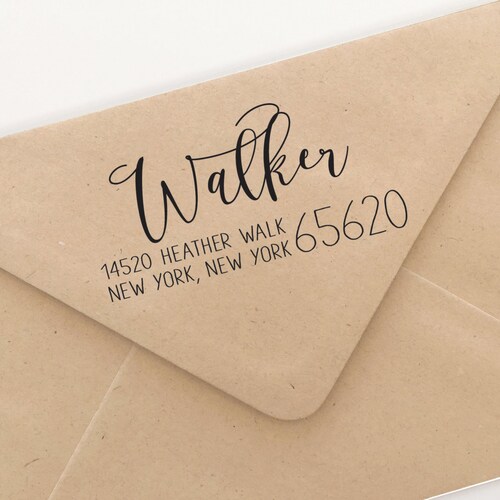 Personalized Custom Handle Mounted Rubber Stamp Returned Address Wedding R102 