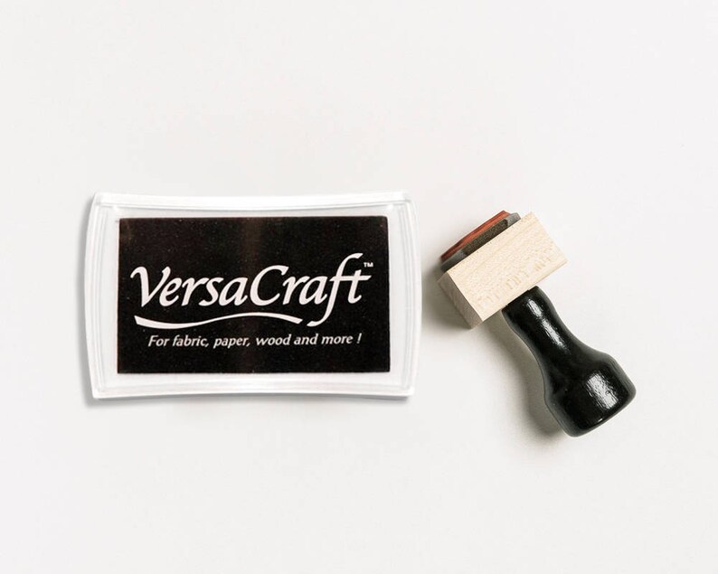 Versacraft Ink Pad, Fabric Ink Pad, Fabric Stamp Pad, Waterproof Ink Pad, Black Washable Ink Pad, Versacraft Stamp Pad, Wood Ink Pad Black image 1