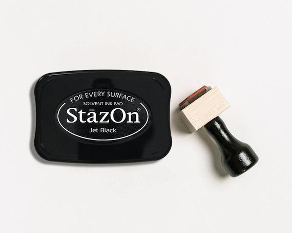 Stazon Ink Pad, Permanent Ink Pad, Permanent Black Stamp Pad, Solvent Based  Ink Pad, Black Ink Pad, Stazon Black Ink Pad, jet Black 