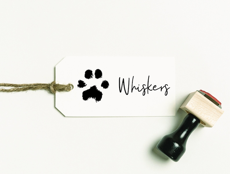Custom Pet Name Stamp, Gifts for Pet Owners, Custom Pet Stamp, Pet Tag, Pawtograph Stamp, Cat Stamp, Pet Accessories, Paw Stamp SMADE105 image 2