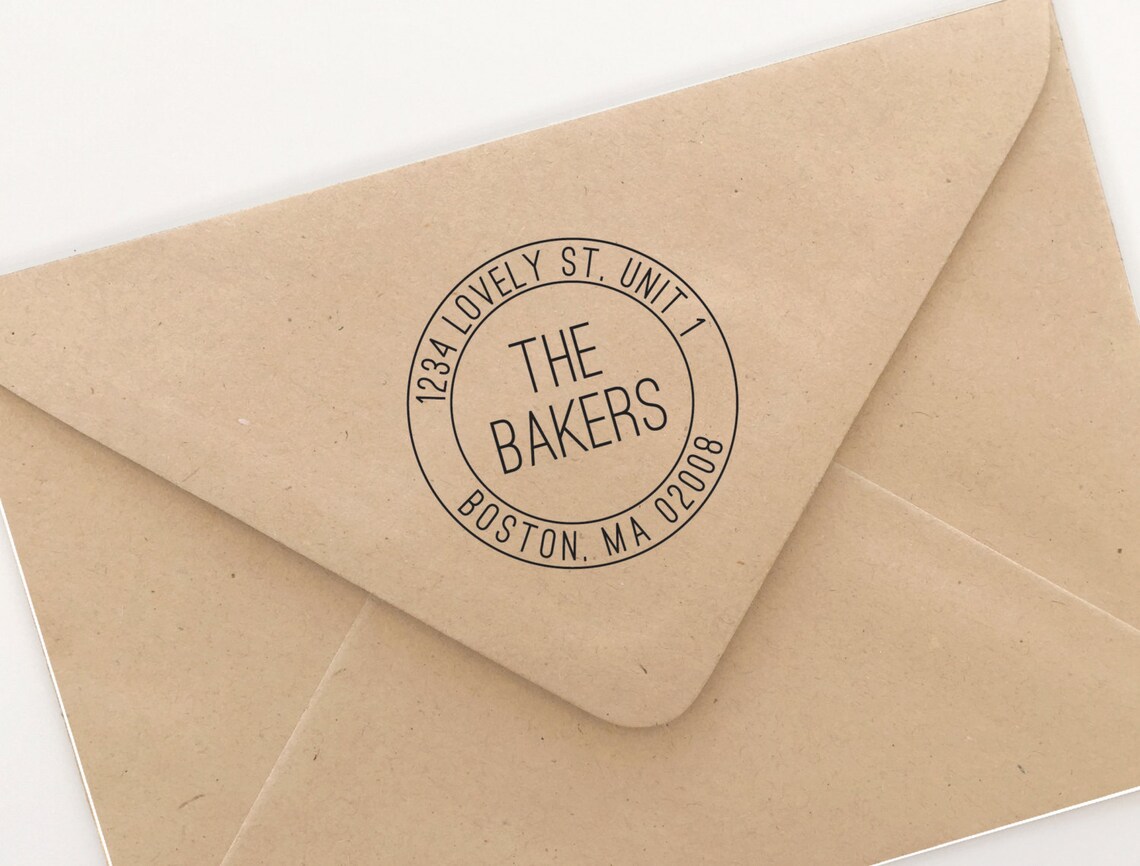 Return Address Stamp, Postal Stamp, Custom Address Stamp, Personalized ...