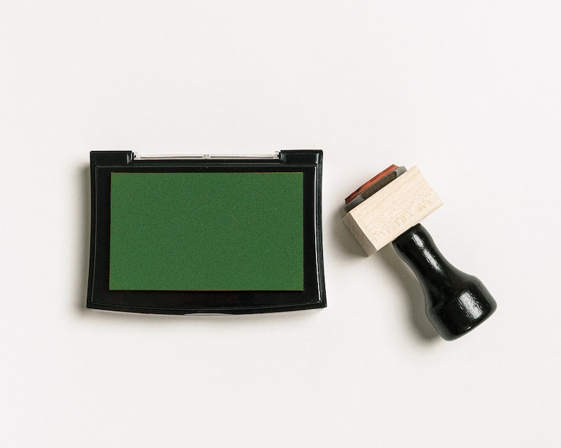 Green Ink Pad Green Stamp Pad Darkgreen Ink Pad Deepgreen Etsy