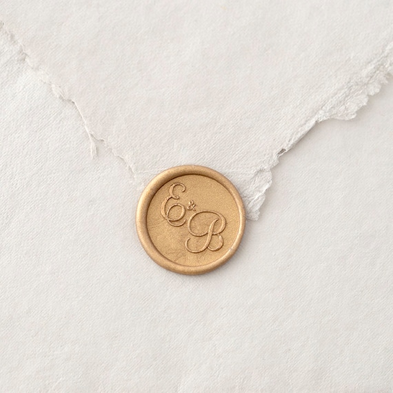 Personalized Initial Self Adhesive Wedding Wax Seals Custom Monogram