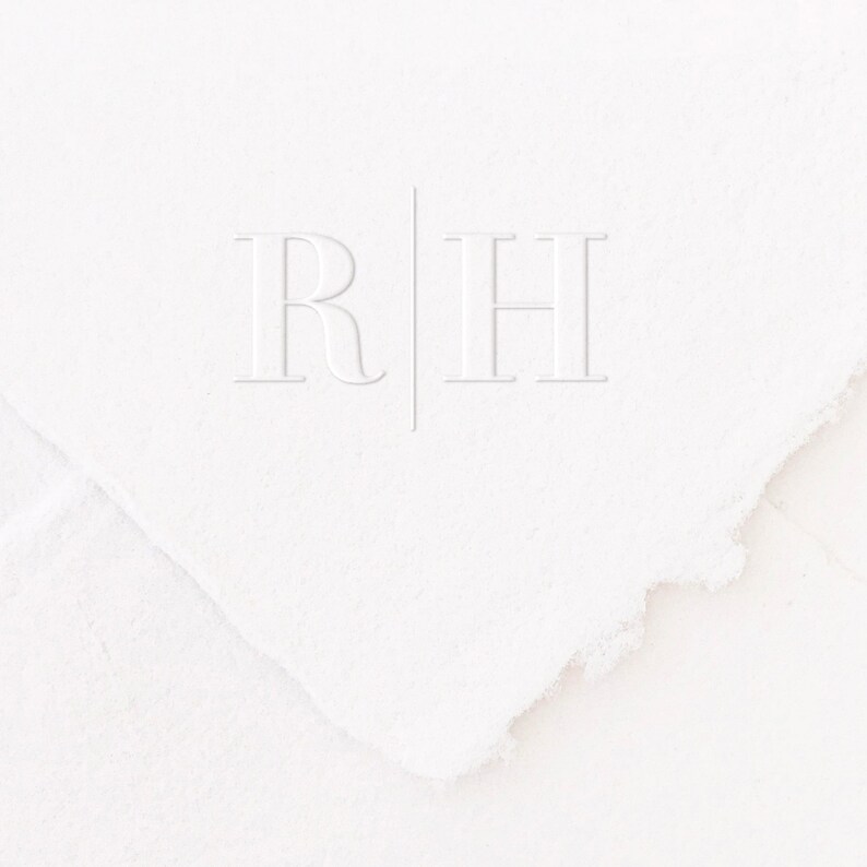 Monogram Embosser Stamp Initials Embossing Seal Personalized Etsy