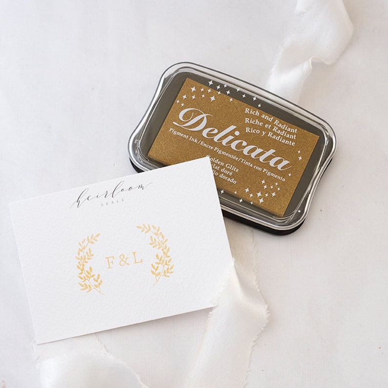 Gold Ink Pad Gold Stamp Pad Metallic Pad Stamp Shimmer Ink Etsy