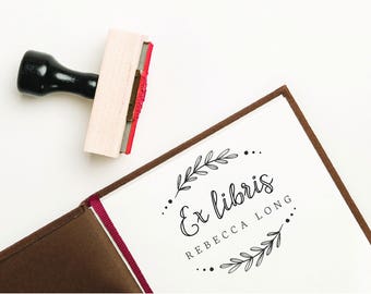 Ex Libris Stamp, Personalized Library Stamp, Family Library Stamp, Gift for Book Lovers, Custom Book Stamp, Self Inking Stamp (SBOOK140)