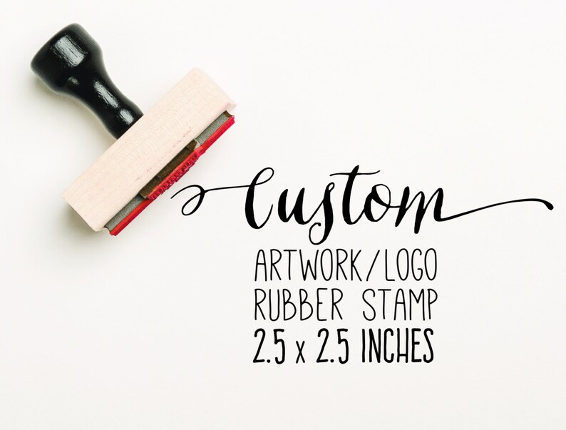 Business Card Stamp Company Stamp Stamp Logo CUSTOM 2.5 x 2.5 inch Stamp Custom Artwork Stamp Business Stamp Custom Logo Stamp