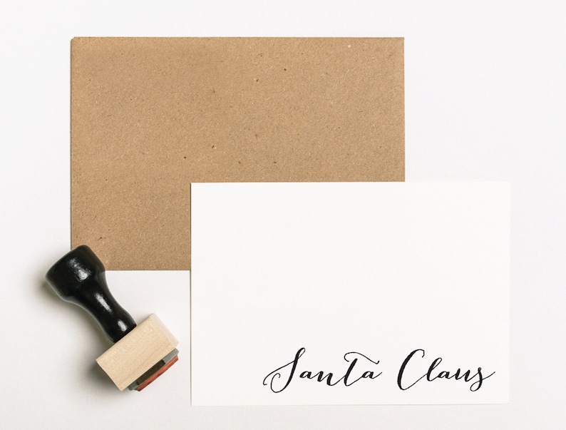 Timbre du Père Noël Timbre de Noël Timbre de signature du - Etsy France