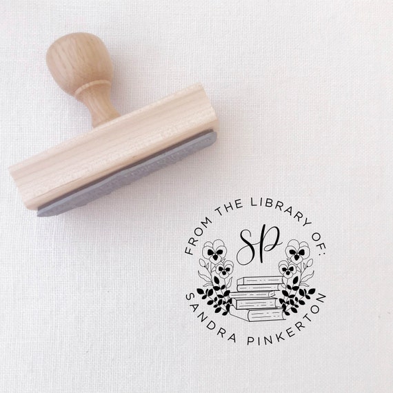  Custom Book Stamp Library Embosser Rubber Self Ink