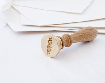 Rosemary Wax Seal Stamp, Wax Stamp, Wedding Wax Seal, RSVP Envelope Seal, Wedding Invitations Flower Seal, Botanical Wedding Stamp (WBOTA305