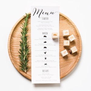Menü Symbol Stempel, Menü Stempel Symbol, Menü Stempel Symbol, Stempel Hochzeit, Mini Stempel Menü, Essen Stempel Menü Stempel (SFOOD101)