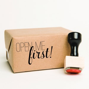 Open Me First Stamp Packaging Stamp Etsy Shop Stamp Open Me | Etsy