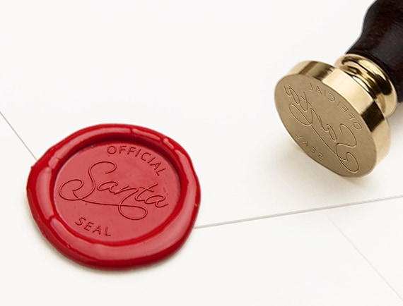 Polo norte oficial Auto Adhesivo Wax Seal-cartas De Santa