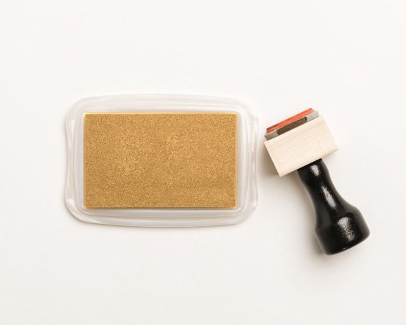 Gold Ink Pad Gold Stamp Pad Metallic Pad Stamp Shimmer Ink Etsy