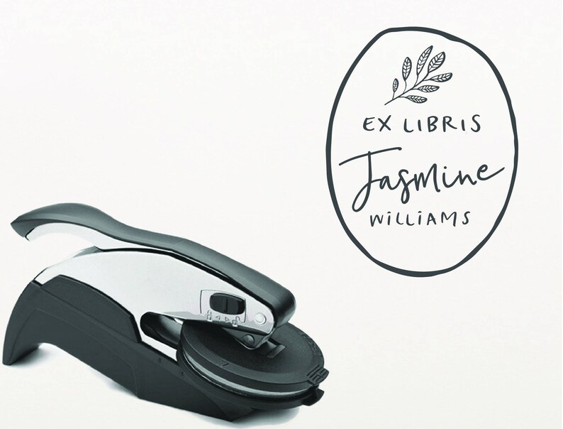 Exlibris Embosser Stamp Custom Embosser Personalized Etsy