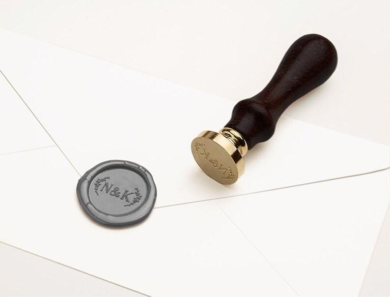 Monogram Wax Seal Stamp Initials Wax Stamp RSVP Envelope Seal Wedding Invitations Wax Seal Wedding Wax Seal Wedding Stamp WMONO102