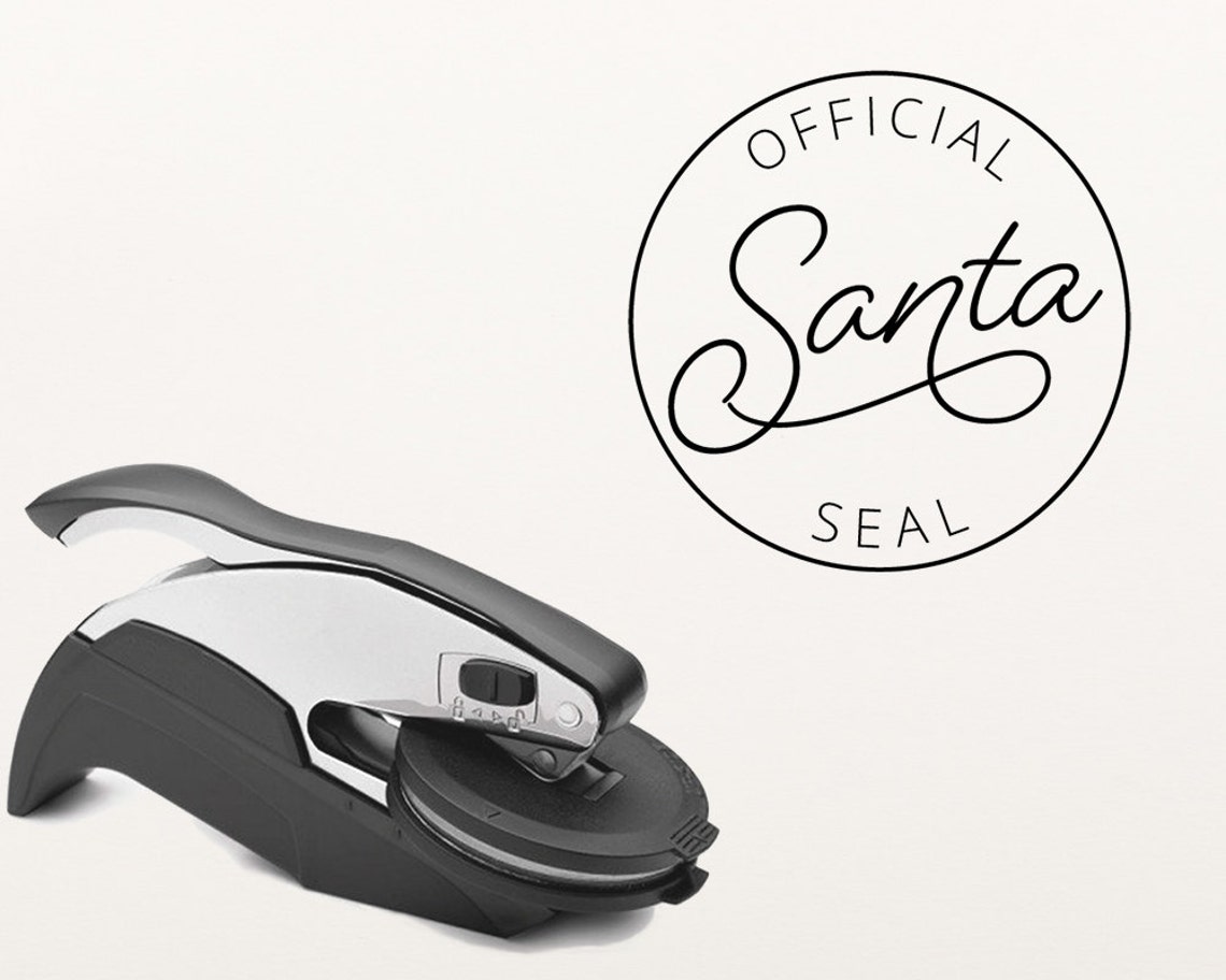 Official Santa Seal Embosser Stamp Santa Embossing Stamp | Etsy
