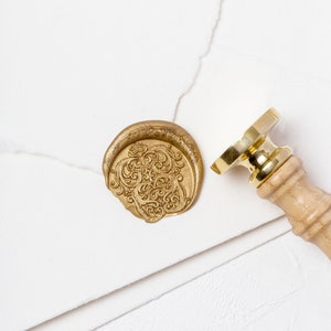 Französische Provinzial Wachs Siegel Stempel, Flourish Wachs Stempel, Flourish Siegel, Save the Date Wachssiegel, Hochzeitseinladungen, Hochzeitswachsstempel, LOUIS