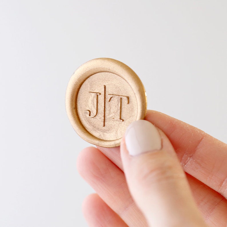 Custom Monogram Wax Stickers Self Adhesive Wax Invitation Etsy