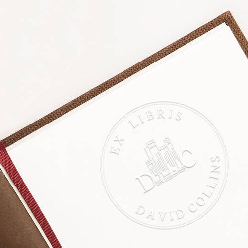 Ex Libris Embosser Stamp Personalized Embosser Embossing Etsy