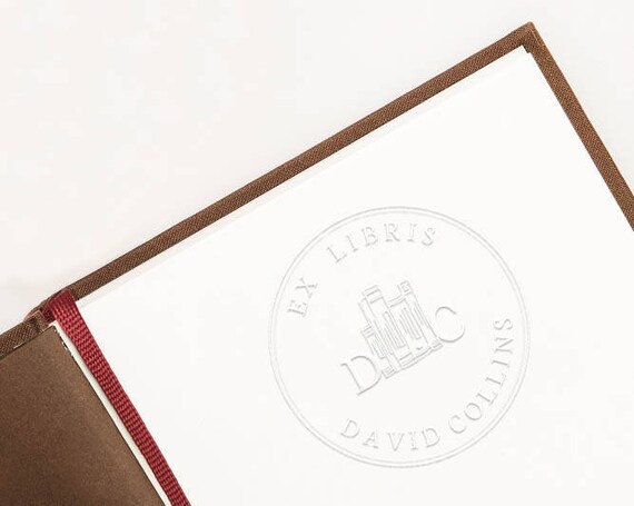 Ex Libris Embosser Custom Book Embosser Personalized Etsy Ex Libris Embosser Custom Book Embosser Personalized Etsy
