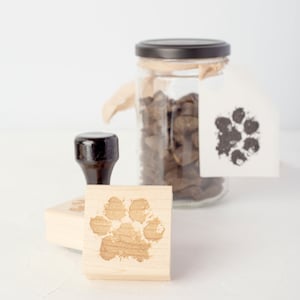 Actual Size Paw Print Stamp, Pawtograph Stamp, Christmas Gifts, Pet Accessories, Pet Lover Gift, Pet Supplies, Pet Memorial Gift (SMADE105)