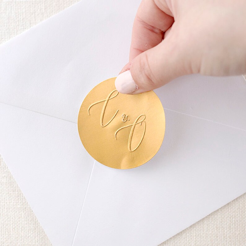 Seal Stickers Blank Foil Stickers Foil Seals Gold Foil Seal Etsy