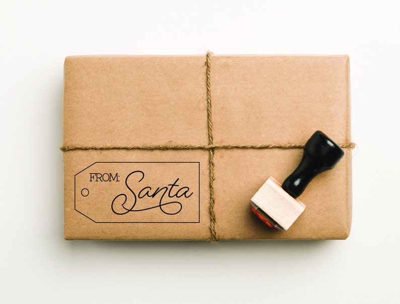 From Santa Rubber Stamp, Christmas Stamp, Gift Wrap Stamp, Holidays Address Stamp, Holiday Rubber Stamp, Christmas Gift SXMAS411 S.5 image 2