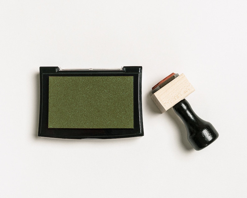 Green Ink Pad, Bamboo Ink Stamp Pad, Non-Toxic Ink Pad Stamp, Water-Soluble Ink Pad, Stamp Ink Pad, Olive Ink Pad, Versacolor Ink Bamboo image 1