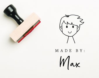 Kids Artwork Stamp, Gifts for Kids, Custom Made by Stamp, Childs Name Stamp, Childrens Made by Stamp, Custom Kids Crafts Stamp (SPEEP107)