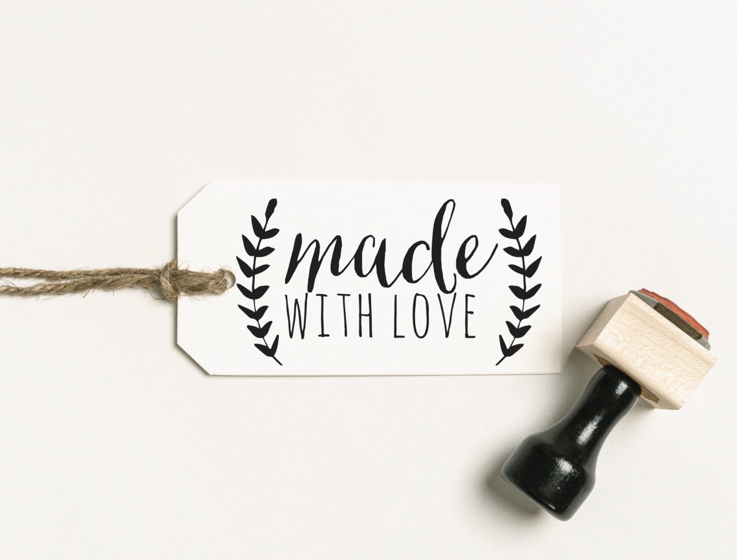 Handmade Stamp Made With Love Stamp Made by Stamp Etsy Shop Etsy