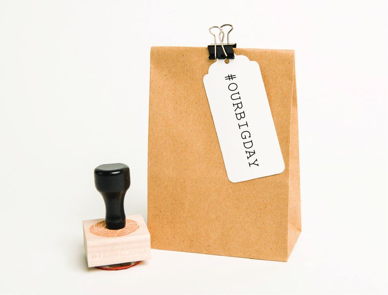 Custom Hashtag Stamp Self Inking Stamp Custom Business Etsy