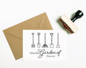 From The Garden Of Stamp, Self Inking Stamp, Etsy Shop Name Stamp, Custom Garden Stamp, Custom Business Stamp, Grown By Stamp (SMADE155)