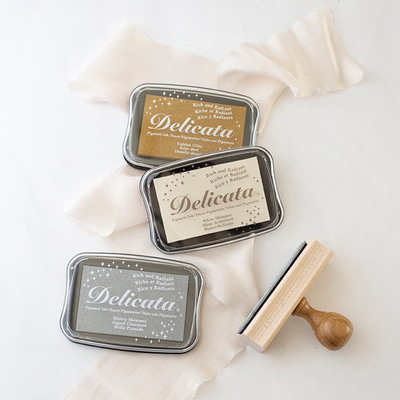 Silver Ink Pad Silver Stamp Pad Metallic Ink Pad Shimmer Etsy