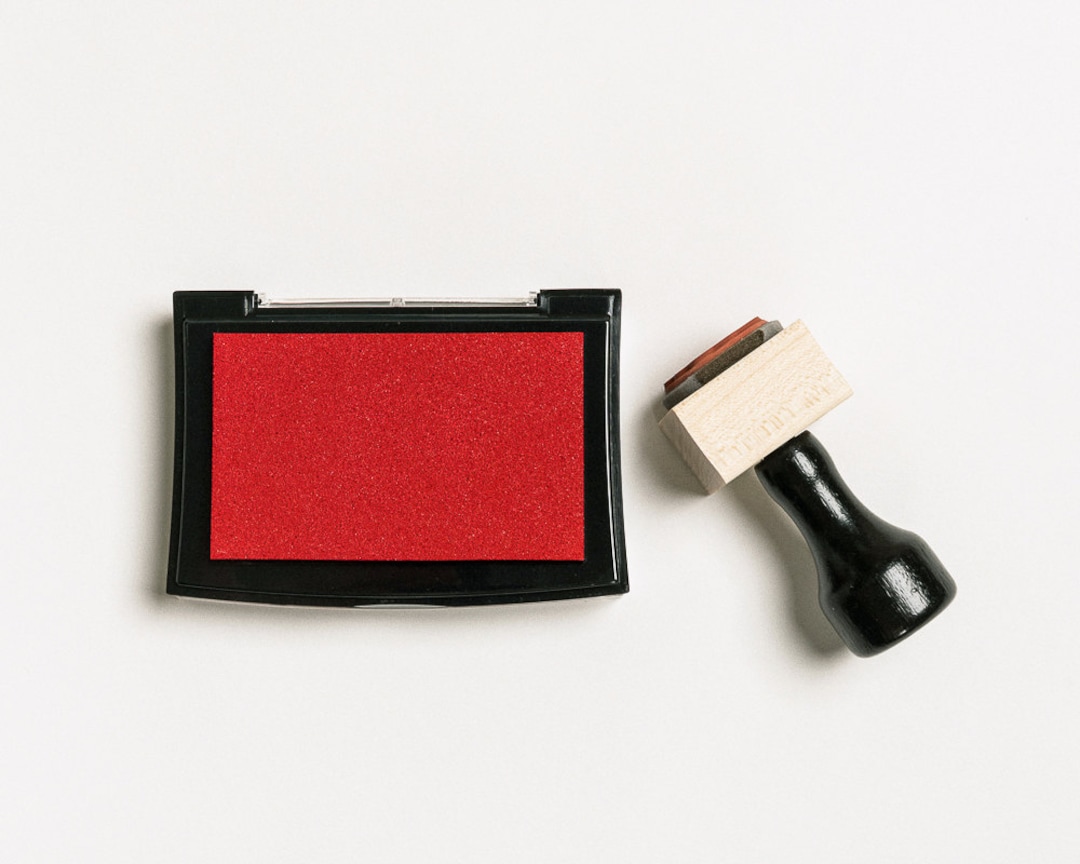 Red Ink Pad Red Stamp Pad Scarlet Ink Pad Scarlet Stamp Etsy