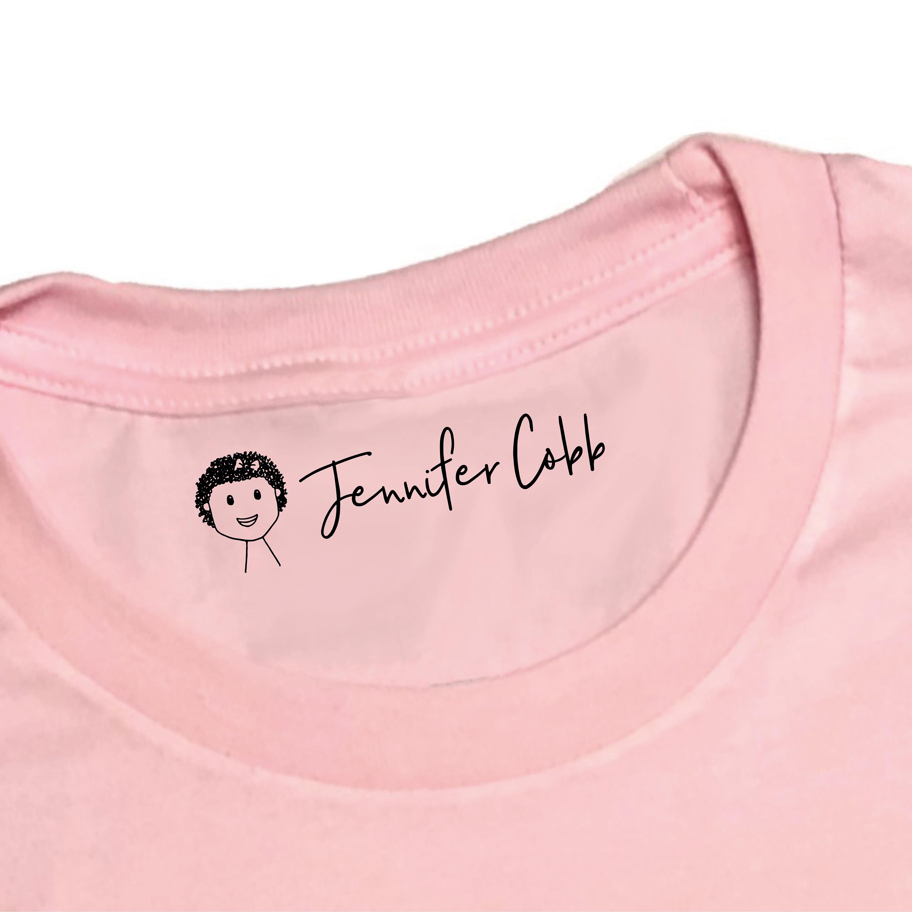 Custom Kids Name Fabric Stamp Back to School Custom Clothing Etsy UK